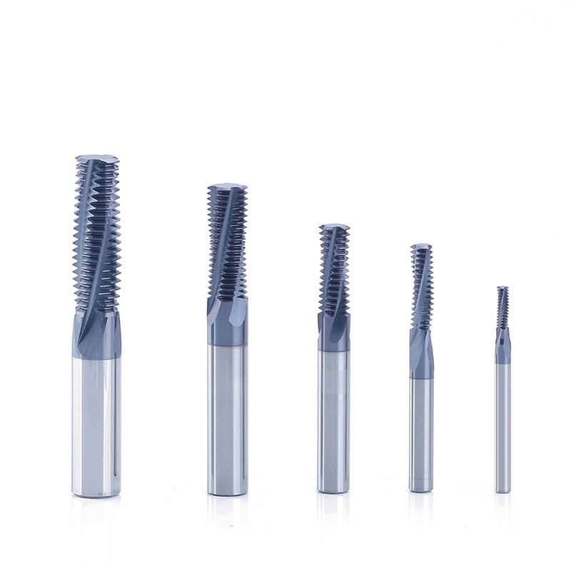 Composite Coating Carbide Thread Milling Cutter Multiple Teeth For Hard Material