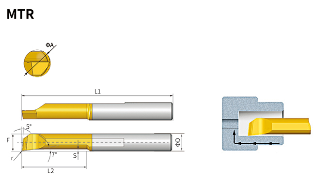 High Quality Solid Carbide Internal Turning Tool  MTR For Mini Turning Lathe 0