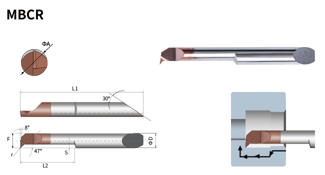 High Quality MBCR Profiling Mini Carbide Boring Tools For Inner Hole Turning CNC Lathe 0