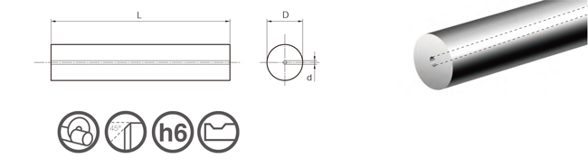 Sintered Tungsten Carbide Rods  Central Inner Hole For Coolant Cutting Tools 0