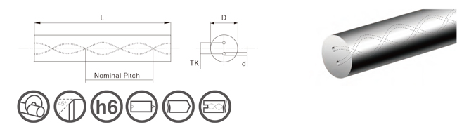 Drilling And Reamers Solid Tungsten Carbide Rods With Two 15° Helical Holes 0