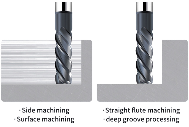 Diamond Coating Carbide Flat End Milling Cutter For Graphite Processing 0