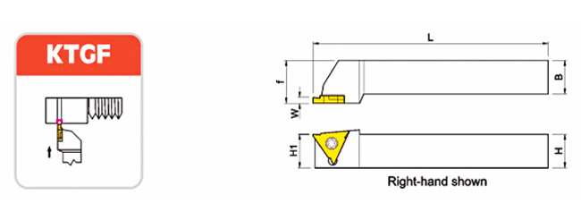 KTGFR/L KTGFS KTGF_F  Grooving Tool Holder Steel Threading Tool Holder 1