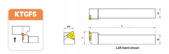 KTGFR/L KTGFS KTGF_F  Grooving Tool Holder Steel Threading Tool Holder 2