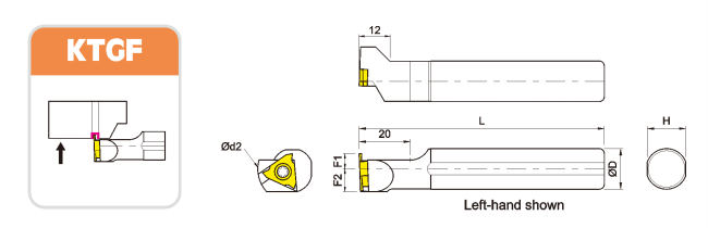 KTGFR/L KTGFS KTGF_F  Grooving Tool Holder Steel Threading Tool Holder 3