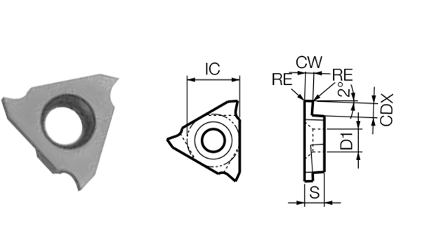 TGF32R L Durable  Cut Off Inserts Carbide Parting-Off And Grooving  1